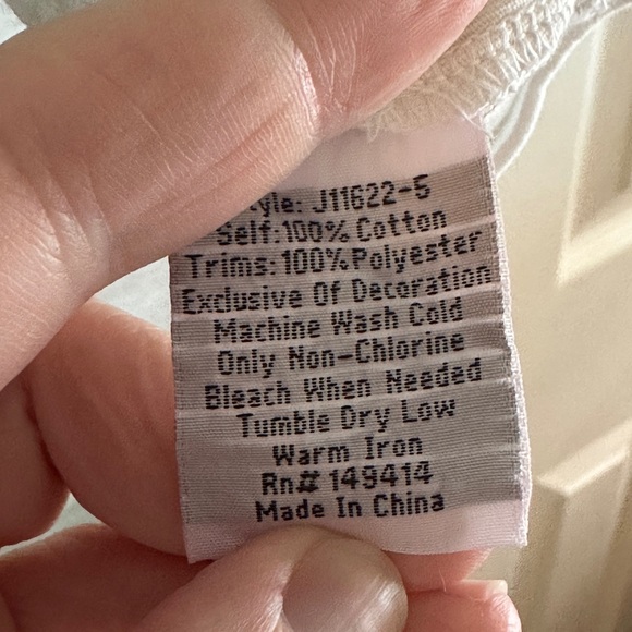 Johnny Was Monroe Everyday Tee  Size XL - Style J11622-5. White. Worn 3 times. - Picture 5 of 6